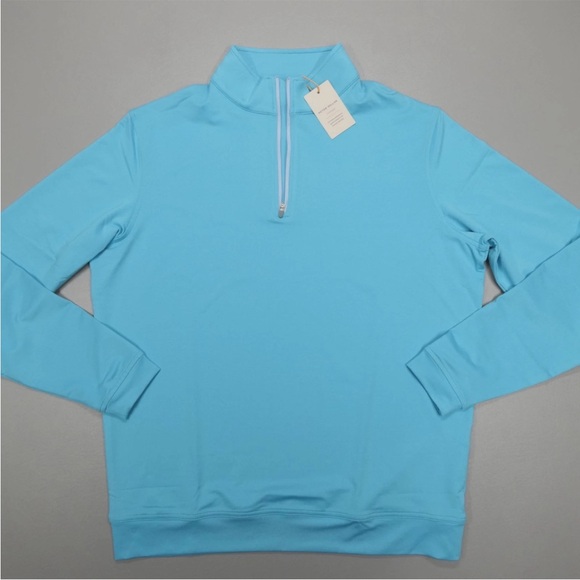 Peter Millar Perth Golf Performance 1/4 Zip Pullover Men's $135 M MF23EK40B Blue